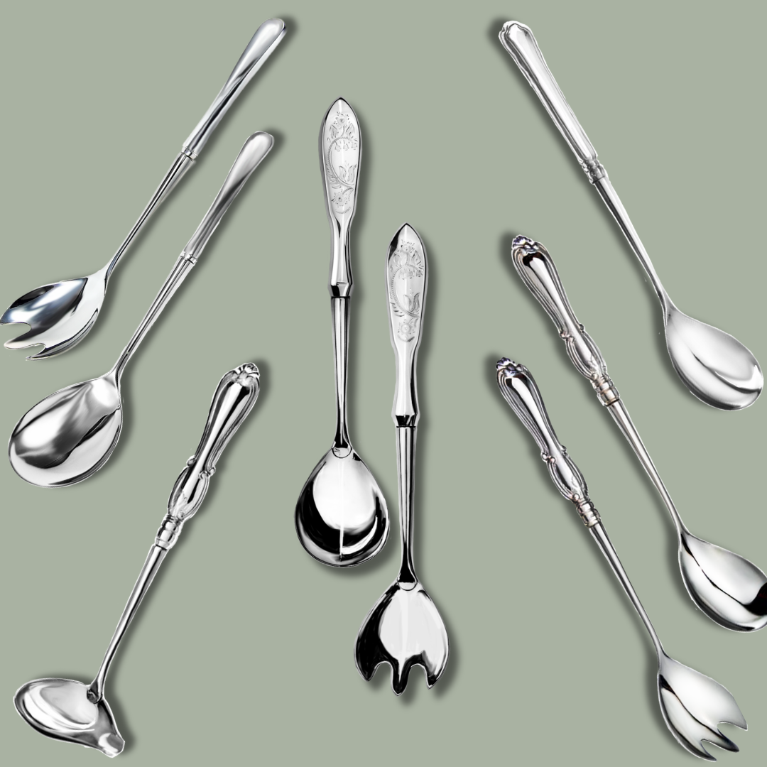 Serveringsbestick i silver